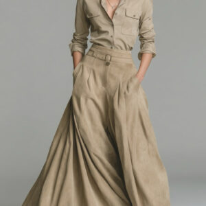 Women's Romantic And Elegant Blouse And High-Waisted Skirt Suit MDA0405K5AN